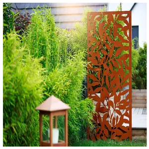 Corten enferrujado aço tela arte corten aço tela painel personalizado corten aço metal privacidade telas