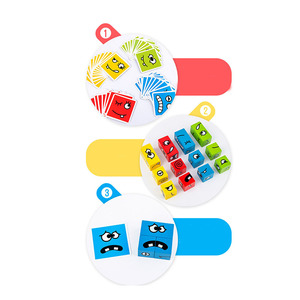 Khối Lập Phương Bằng Gỗ Yicheng 2022 Trò Chơi Luyện Tập Montessori Khối Xếp Hình Biểu Cảm Bằng Gỗ Khối Lập Phương Thay Đổi Khuôn Mặt Ma Thuật - Product Image 4
