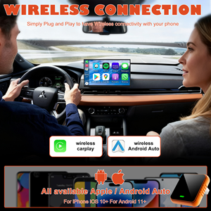 ดองเกิล CarPlay ไร้สาย 2in1 อะแดปเตอร์ Android Auto ไร้สาย กล่องอัจฉริยะ AI ระบบอัจฉริยะในรถยนต์สำหรับรถยนต์ที่มี CarPlay แบบใช้สาย - Product Image 2