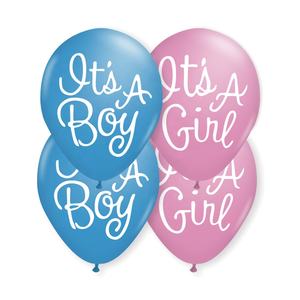 Décoration de fête de naissance, ballon en latex imprimé personnalisé de 12 pouces, ballon à hélium, c'est une fille, c'est un garçon - Product Image 6
