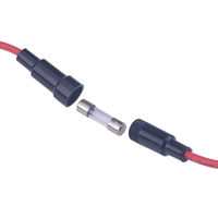 Voltmeter Digital DC 12V/24V Tahan Air untuk Mobil, Pengukur Tegangan Digital LED Baterai Ganda, Pengukur Tegangan Kapal Laut