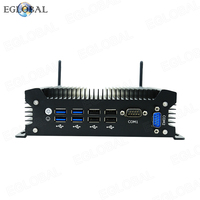 Mini Computadora Industrial sin Ventilador EGLOBAL, Intel Core I5-4278U, DDR3L, MSATA SSD, Win10, VGA, HD, WiFi, 2*Gigabit LAN, PC de Escritorio Linux