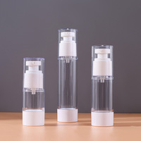 Flacon de lotion cosmétique à pression, flacon pulvérisateur sous vide transparent en AS, flacon d'huile essentielle et d'essence