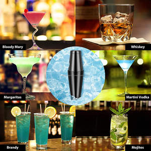 Ensemble de shakers à cocktail en acier inoxydable avec base et couvercle en bois élégants pour mariages et événements spéciaux - Product Image 5