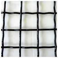 Maille métallique tissée 65Mn résistante à l'usure, maille métallique haute fréquence, maille filtrante industrielle, maille métallique tissée ondulée, écran à bords croqués