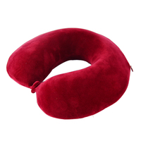 Bantal U Bentuk Lipat Ringan, Dapat Dipakai, Mudah Dibawa, Busa Memori Slow Rebound, Berbahan Beludru, Ramah Lingkungan, untuk Perjalanan