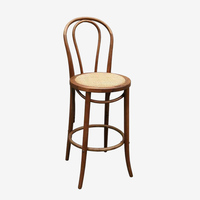 Chaises de bar hautes de style nordique de haute qualité, chaises en bois massif vintage personnalisées en promotion