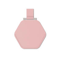 Miroir cosmétique portable à main, mini miroir hexagonal en acier inoxydable, personnalisation multicolore, miroir de maquillage de poche