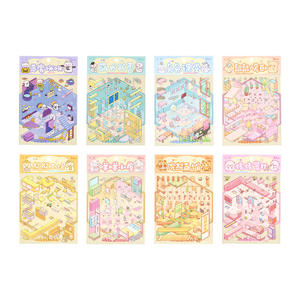 Lot <span class=keywords><strong>de</strong></span> 3 autocollants laser - Scènes <span class=keywords><strong>de</strong></span> cabanes miniatures en 3D, décorations <span class=keywords><strong>de</strong></span> vacances autocollantes - Product Image 6