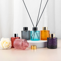 Diffuseur à roseaux en verre 50ml/100ml/150ml pour la maison, désodorisant, parfum, huile parfumée, pulvérisateur à pompe, écran coloré - Grande Vente
