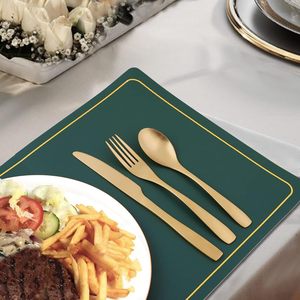 Elegant Shine Set de couverts décoratifs en acier inoxydable or mat pour lave-vaisselle au meilleur prix - Product Image 2