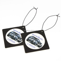 Désodorisant de voiture suspendu en papier, design personnalisé, prix usine, pour promotion et cadeau d'entreprise
