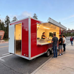 Carrito de Comida Callejera Vintage Único, Remolque de Comida Móvil para <span class=keywords><strong>Doner</strong></span> Kebab, Hamburguesas, Tacos, Comida Rápida y Aperitivos Chinos - Product Image 3