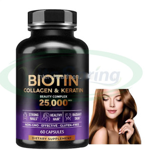 Kapsul Penumbuh Rambut VitaSpring OEM Biotine 15000mcg Kolagen Keratin Vitamin Suplemen Rambut Kulit Kuku 1000mg Kapsul <span class=keywords><strong>Biotin</strong></span> - Product Image 3