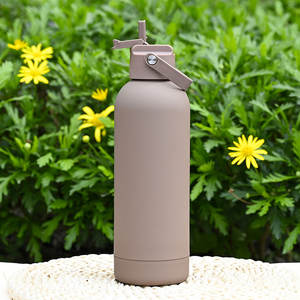 Bouteille en acier recyclé personnalisée de 500 ml 18/8, finition peinture caoutchouc, sans BPA, anti-fuite, avec logo personnalisé, pour cadeau - Product Image 1