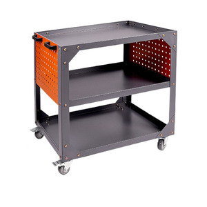 Xe đẩy dụng cụ bằng kim loại và thép <span class=keywords><strong>3</strong></span> tầng có ngăn kéo, tay cầm, xe đẩy kho hàng & bánh xe để lưu trữ dụng cụ, bàn làm việc thợ máy trong gara - Product Image 3