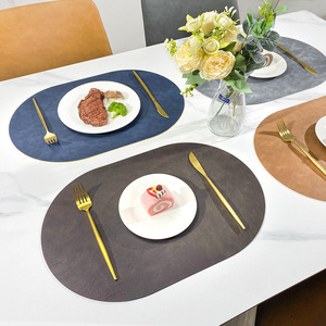 Elliptische PU-Tischdecken waschbare Tischdecke hitzebeständige rutschfeste Tischdecken für Küchentisch Esstischdecken - Product Image 4