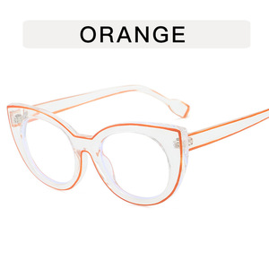 Personalità occhio di gatto trasparente linea di <span class=keywords><strong>disegno</strong></span> anti-blu luce occhiali da vista di grandi dimensioni montature ottiche stile Super moda donna - Product Image 4