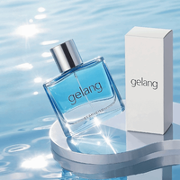 En vente flacon de parfum personnalisé de 50 ml flacon de parfum carré clair flacons de parfum vides de 30 ml avec boîte