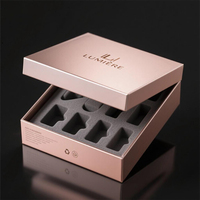Boîte en papier rigide faite à la main de haute qualité avec logo personnalisé recyclable, boîte à cosmétiques, boîte à parfum, boîte à bijoux magnétique, emballages cadeaux