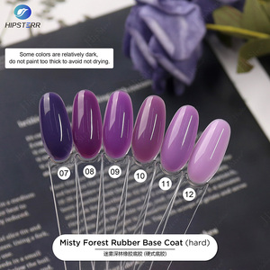 Base Coat Rigide Sans HEMA Prix Usine 15ML Couleur Forêt Brumeuse Base Caoutchouc Gel UV Vernis à Ongles Rigide Avec Logo Personnalisé - Product Image 3