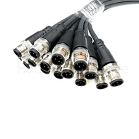 Câble M12 A-Code vers Pigtail |   Connecteur circulaire mâle/femelle IP67 avec fil blindé PUR/PVC 2/3/4/5/6/8/12/17 broches pour capteur