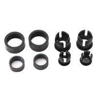 Support de lampe LED BSSY F3mm/F5, anneau extérieur plat, couvercle en plastique, diode électroluminescente noire (paquet de 10)