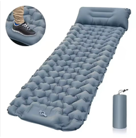 Matelas de camping gonflable d'extérieur avec oreillers, tapis de voyage, lit pliant, coussin d'air ultraléger pour la randonnée et le trekking