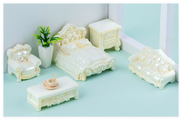 Jouets décoratifs en résine, mignons ornements de micro-paysage, mini-poupées, maison de poupée miniature, lampe, lit, chaise, canapé, armoire, piano, guitare, ordinateur