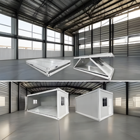 Maison préfabriquée pliable et imperméable prête à l'emploi avec maison mobile portable préfabriquée pliante en acier léger