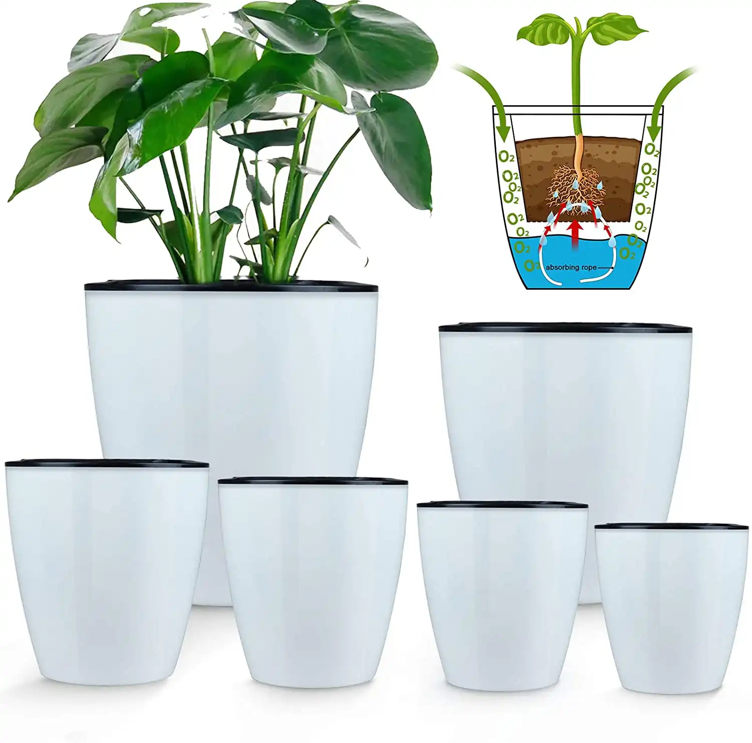 卸売カラフルなプラスチックガーデンプランター屋内植木鉢モダンな装飾ガーデニング安い植木鉢メーカー
