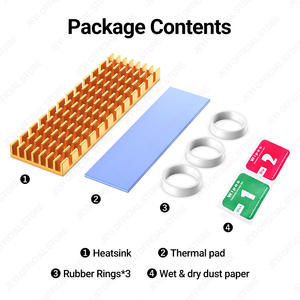 OEM <span class=keywords><strong>M</strong></span>.2 SSD soğutucu soğutucu ile termal ped alüminyum PS5 PC Laptop için 2280 NVMe toplu siparişler stok mevcut - Product Image 4