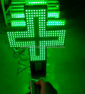 Đầy đủ màu sắc <span class=keywords><strong>LED</strong></span> dược chữ thập dấu hiệu 800 mét ngoài trời không thấm nước P16 màu xanh lá cây <span class=keywords><strong>LED</strong></span> dược chéo Màn hình hiển thị dấu hiệu - Product Image 2
