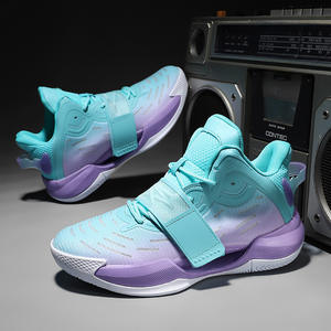 Friction Audible Youth Luminous Practical Mesh Upper EVA Midsole Rubber Outsole <strong>Basketball</strong> <strong>Shoes</strong> Men Summer New Durable Non-slip - Product Image 2