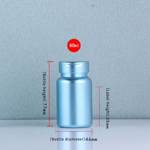 Rỗng cứng vật nuôi mạ Gel thuốc viên vitamin viên nang rắn rỗng Gummy chai với vít mũ chai màu xanh - Product Image 3