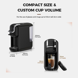 Machine à café expresso électrique multifonction mini compatible avec les capsules NP/DG et le café moulu pour usage hôtelier - Product Image 1