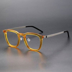 Montura de gafas ópticas cuadradas para mujer, montura de gafas para hombre, gafas graduadas, gafas ligeras de titanio a la moda - Product Image 6