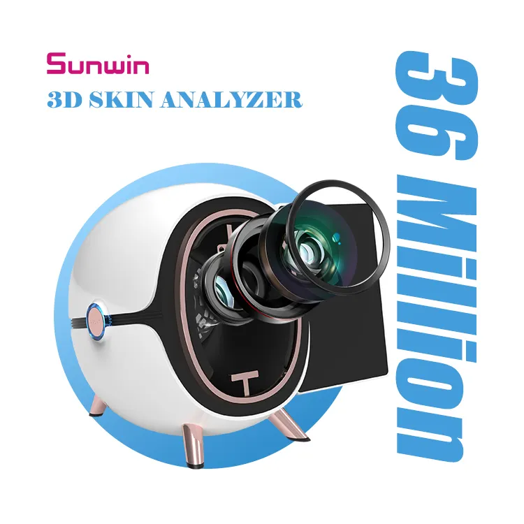 Máquina profissional de análise de pele 3d, scanner facial, analisador de teste de pele 3d, dispositivo inteligente para análise de pele, 2024, Ai