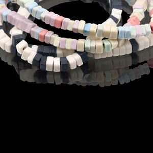 Garantía de calidad Nuevo DISEÑO 1x2mm Macarrón y color blanco y negro Bloque pequeño Cuentas de piedra de óxido de anión natural - Product Image 2