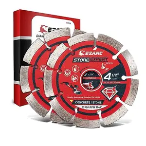 콘크리트, 벽돌, 블록용 Ezarc 4.5 인치 세그먼트 다이아몬드 블레이드 앵글 그라인더