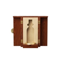 Boîte à vin en bois vintage avec fermoir métallique, étui à double battant bicolore antique, boîte à vin en bois personnalisée de qualité supérieure pour les magasins d'antiquités