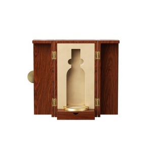 Boîte à vin en <span class=keywords><strong>bois</strong></span> vintage avec fermoir métallique, étui à double battant bicolore antique, boîte à vin en <span class=keywords><strong>bois</strong></span> personnalisée de qualité supérieure pour les magasins d'antiquités - Product Image 3