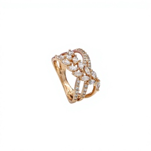 Anillos de boda clásicos de latón con imitación de rodio y circonita cúbica cuadrada CZ, de varias capas, llamativos, para XR113 - Product Image 3