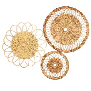 Cesta única de decoración del hogar más vendida, arte de pared, precio barato, <span class=keywords><strong>adornos</strong></span> colgantes de mimbre y blanco, Mini bohemio occidental para exteriores - Product Image 1