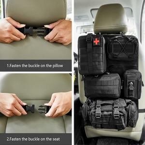 Organisateur de camion (cinq petits sacs et un sac à panneaux Molle) Rangement de siège arrière Rangement de siège de voiture Panneaux Molle pour véhicules - Product Image 5