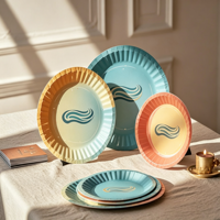 Assiettes en papier jetables pour aliments chauds, barbecues, en kraft et PLA, pour la maison, la cuisine et les pique-niques