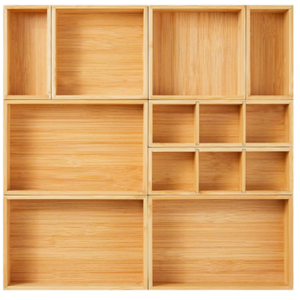 Trang Điểm Bàn Trà Rác Lưu Trữ Hộp Thùng Dao Kéo Bạc Đồ Dùng Flatware Container Nhỏ Khay Tre Văn Phòng Ngăn Kéo Tổ Chức - Product Image 3