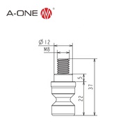 Étau auto-centrant en acier Lang Zero Points pour distance de centrage de 52 mm 3A-110164
