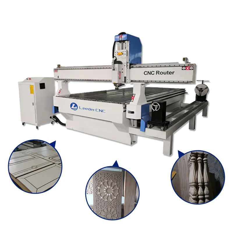 4 eksen hqd 5.5kw su soğutma ahşap kesme makinesi cnc router ahşap mdf ACP için döner ile 1212 1325 1530