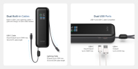 Batterie externe 140W 20000mAh avec câbles USB-C intégrés, écran TFT, charge multi-appareils, portable, idéale pour les voyages